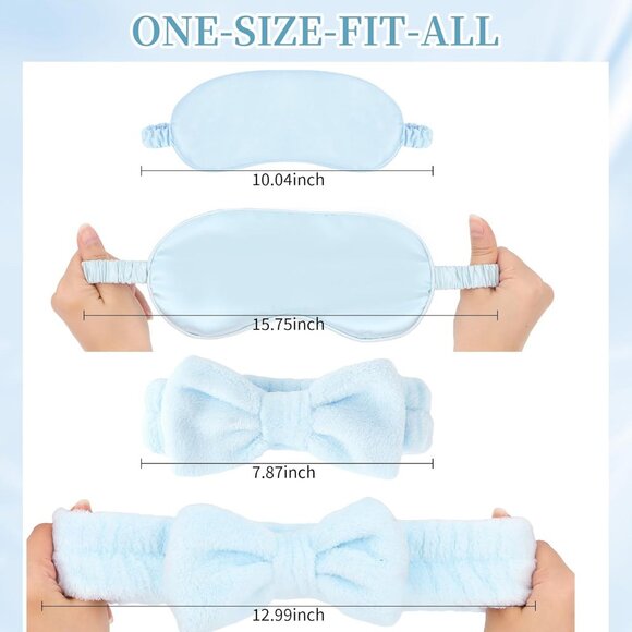 12pcs Spa Headbands & Eye Masks set Bridesmaid Bachelorette Bridal Shower - Picture 6 of 7